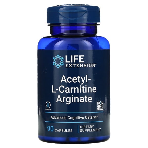 Life Extension, 아세틸-L-카르니틴 아르기네이트, 베지 캡슐 90정