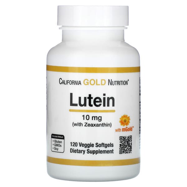 캘리포니아 골드 뉴트리션, 루테인 및 제아잔틴, 10mg, 베지 소프트젤 120정