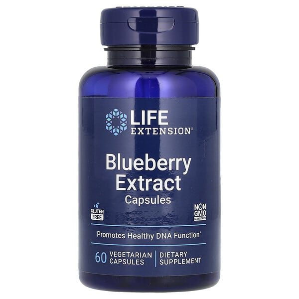 Life Extension, 블루베리 추출물 캡슐, 베지 캡슐 60정