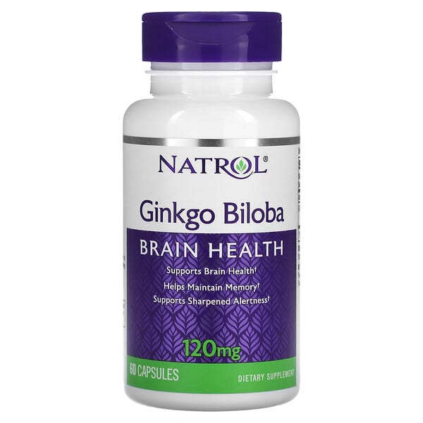 Natrol, 은행 나무, 120 ㎎, 60 정